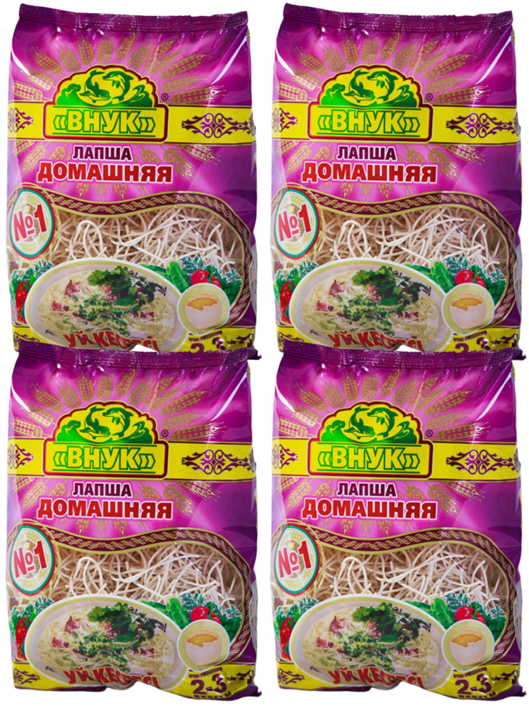 Лапша "ВНУК" Домашняя (паутинка) 250 г*4 шт — купить в интернет ...