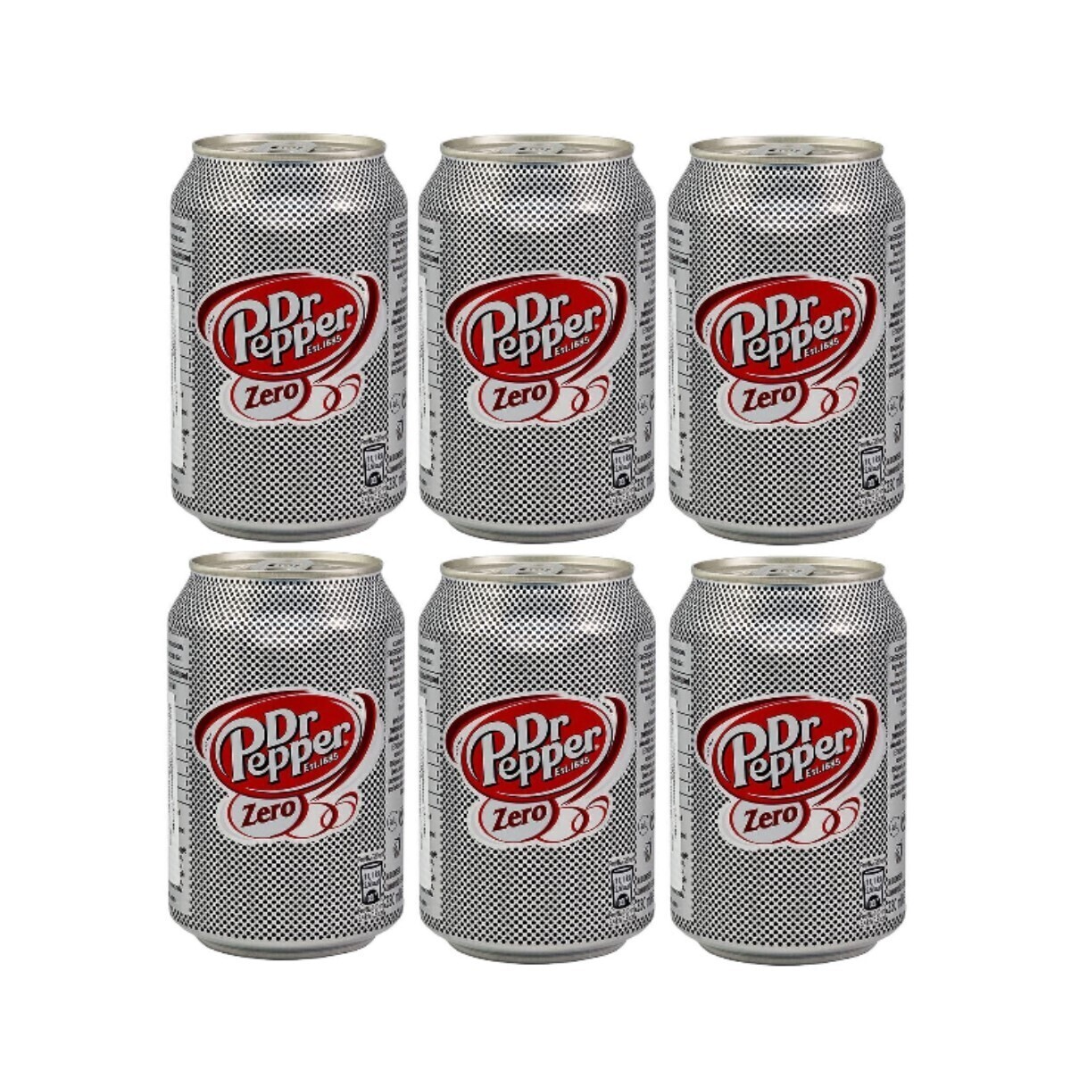 Газированный напиток Dr Pepper Zero (Доктор Пеппер Зеро), 6 банок по