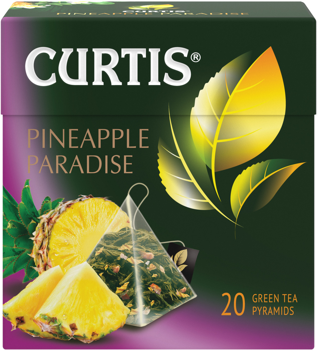 <b>Чай</b> в пирамидках зеленый <b>Curtis</b> Pineapple Paradise, ароматизированный, сред...