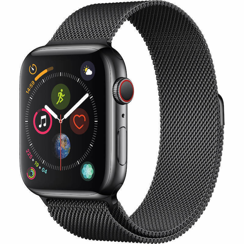 Миланская петля ремешок браслет на Apple Watch 42 / 44 / 45 mm, Черный ...