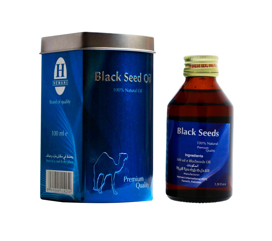 Hemani Натуральное масло черного тмина премиального качества Black Seeds Oil, 100 мл.