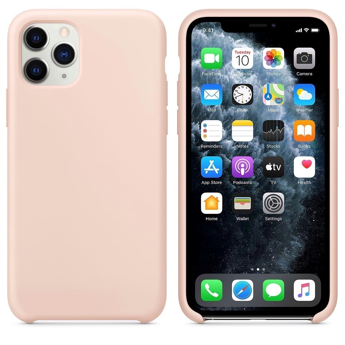 Чехол силиконовый на айфон Silicone Case на Apple iPhone 12/12 PRO, розовый  пудровый - купить с доставкой по выгодным ценам в интернет-магазине OZON  (243672370)