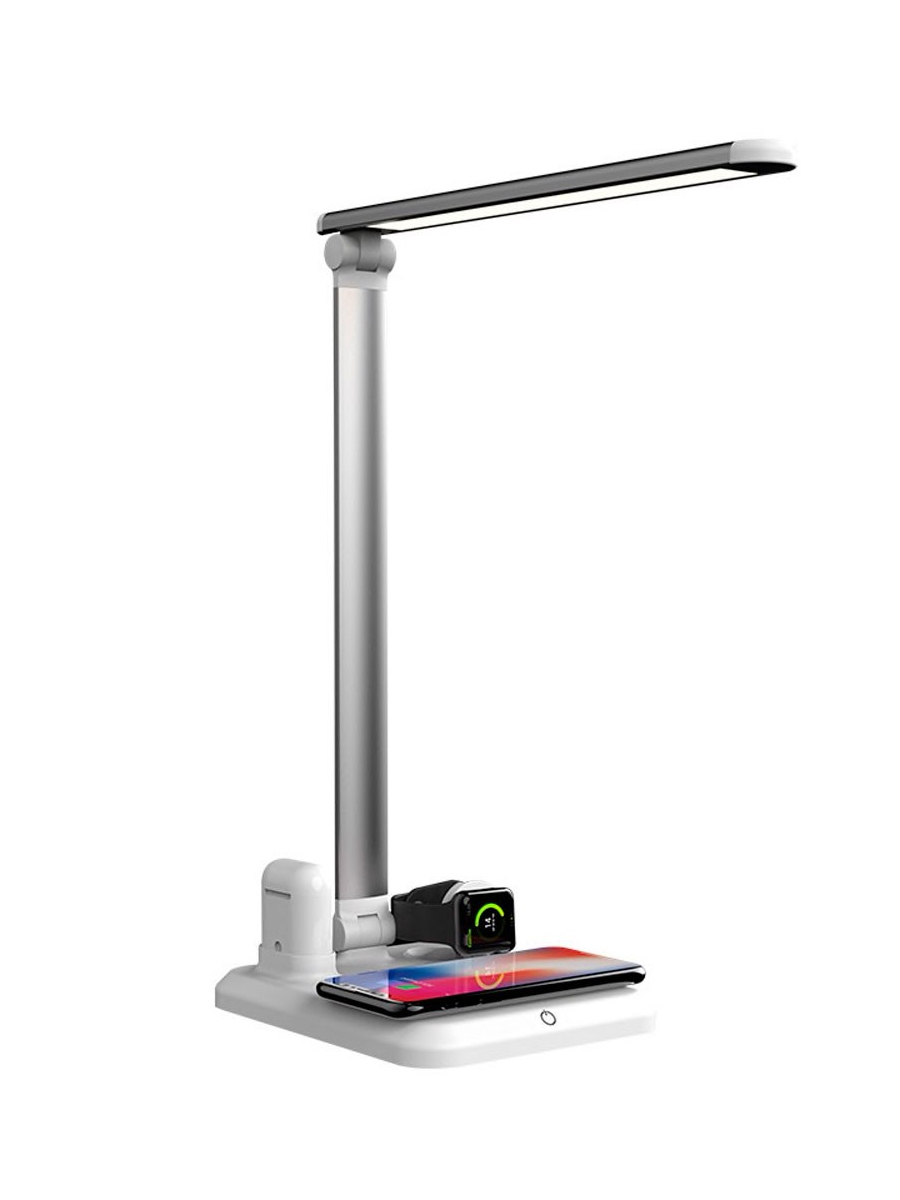 лампа блютуз динамик с беспроводной зарядкой деревом. лампа настольная с беспроводной зарядкой тх26с. лампа зарядка. Wireless charger 4 в1 - лампа. Usb-лампа led lamp 14 белая.