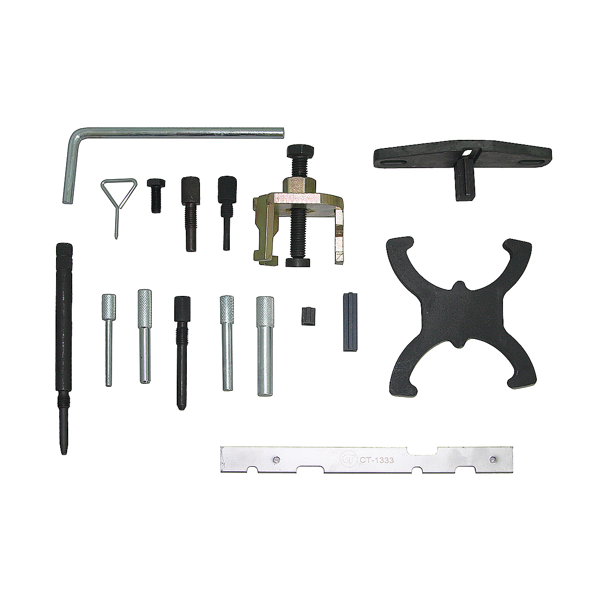 набор для установки фаз грм b48 bmw. специнструмент вольво b5254t5. Ct1333. 4/1. гидравлический съемник комплект 25 предметов car-tool ct-v1778.