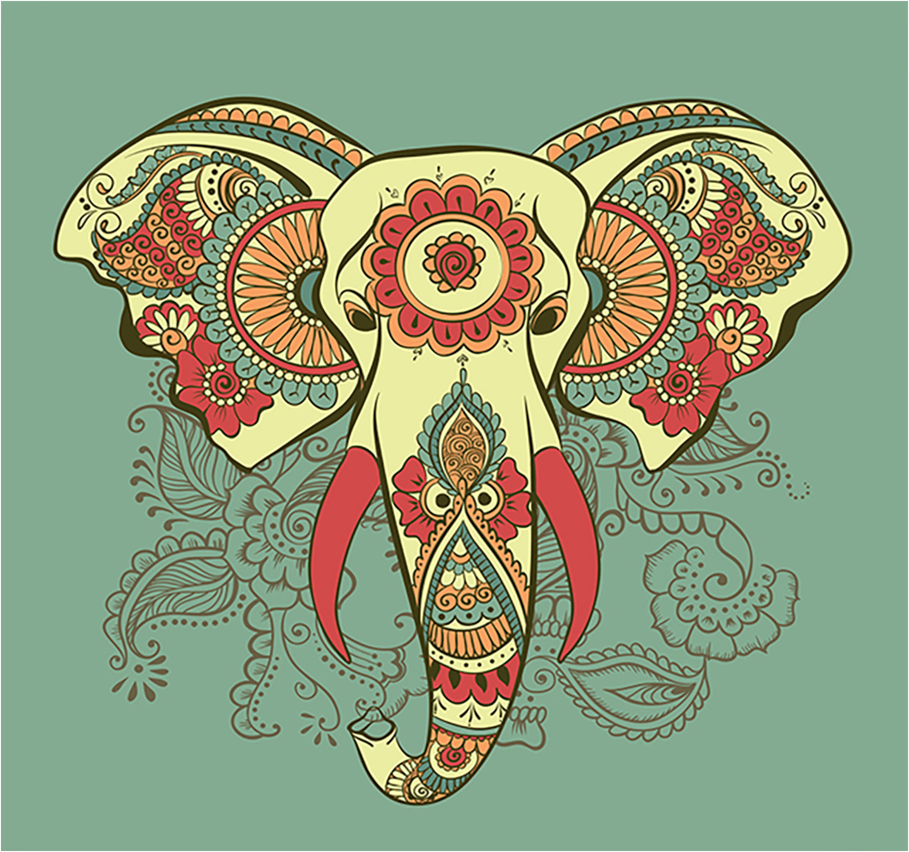 Орнаментальные мотивы Индии слон