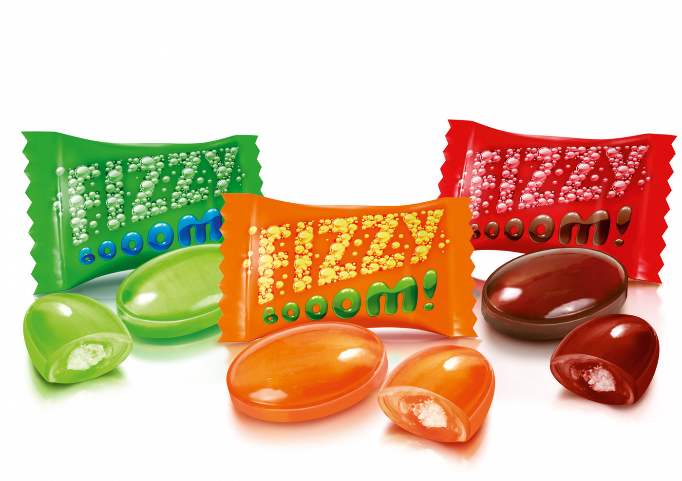Характеристики Fizzy Boom mix Шипучки Roshen (Рошен) Original 1 кг ...