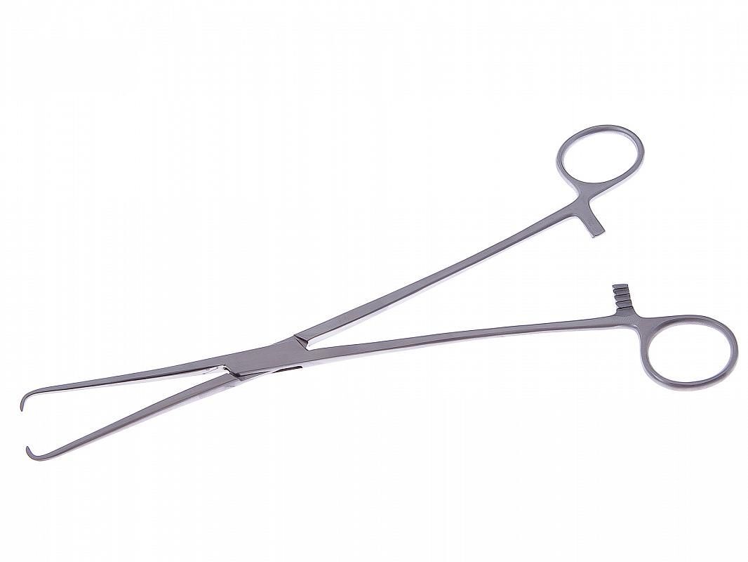 щипцы пулевые для оттягивания шейки матки. пулевые щипцы. щипцы пулевые шредера двузубые. фиксация шейки матки пулевыми щипцами. пулевые щипцы гинекологические.