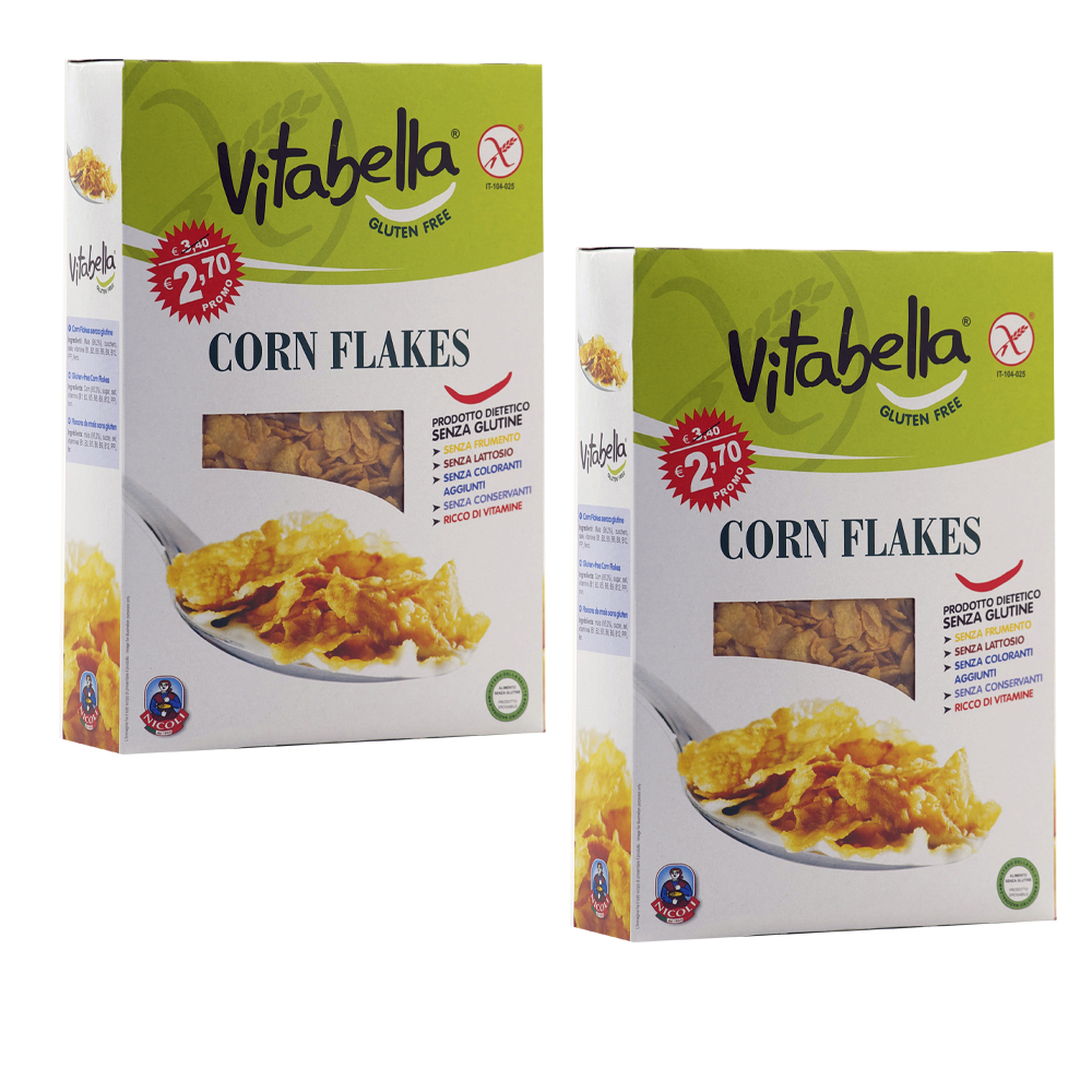Хлопья кукурузные без глютена Vitabella Corn Flakes 2 шт по 300г ...