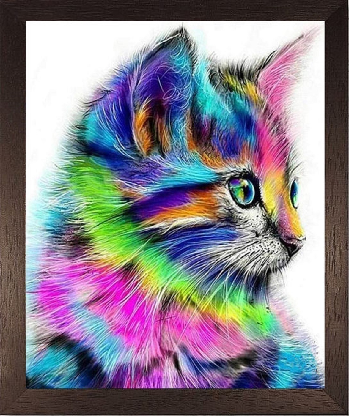 Рисунок кота в цвете