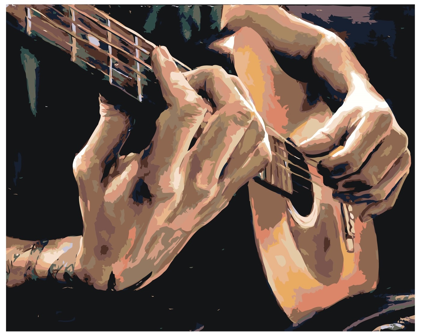 Игра на рок гитаре. Руки гитариста. Гитара в руках. Гитара арт. Гитара в живописи.
