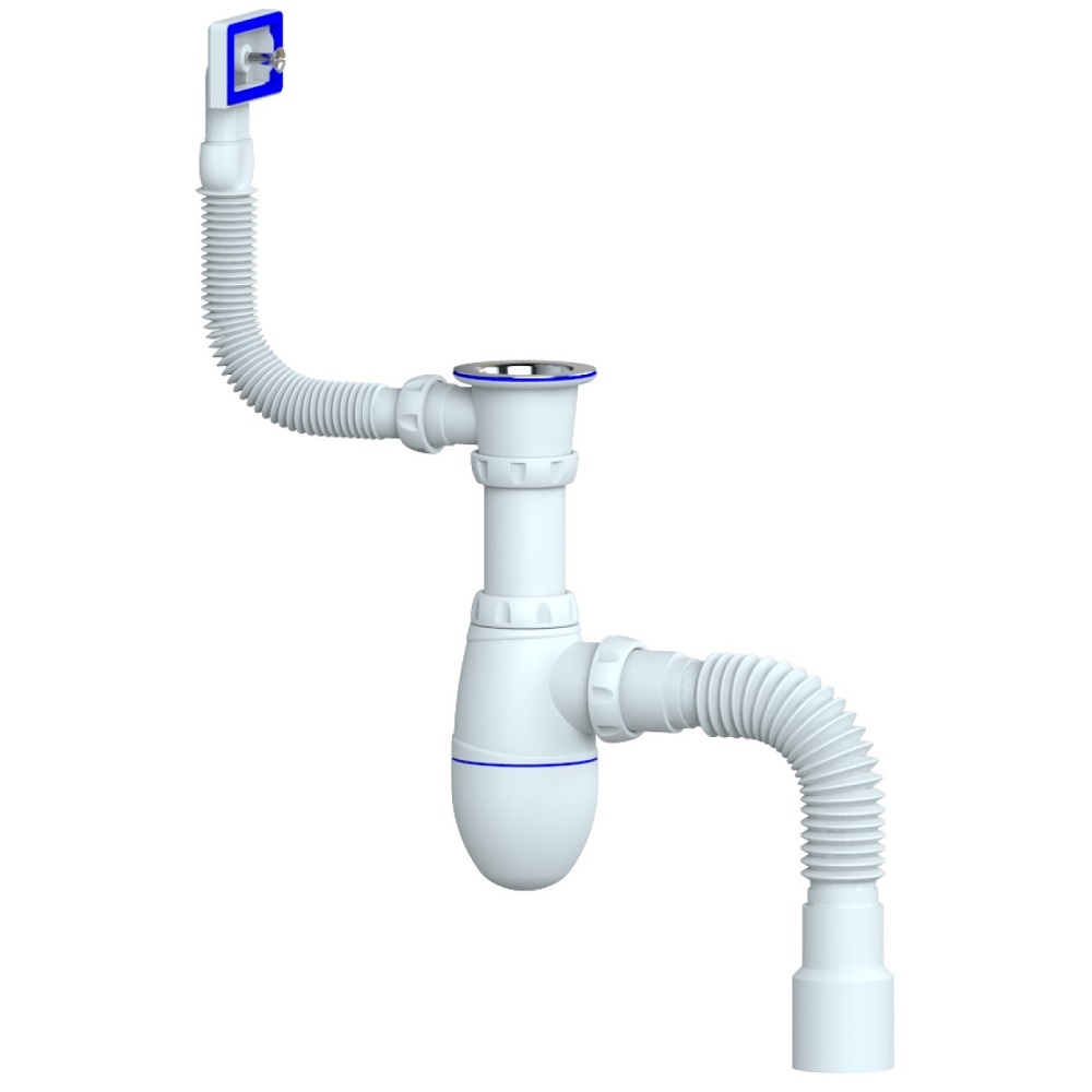 Характеристики Сифон для кухонной мойки с диаметром отверстия 45-52 мм ...