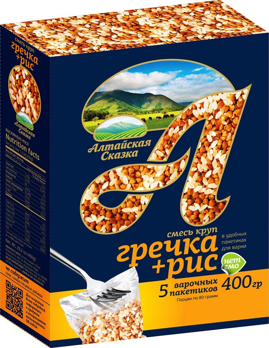 Алтайская сказка смесь круп гречка+рис 400 г