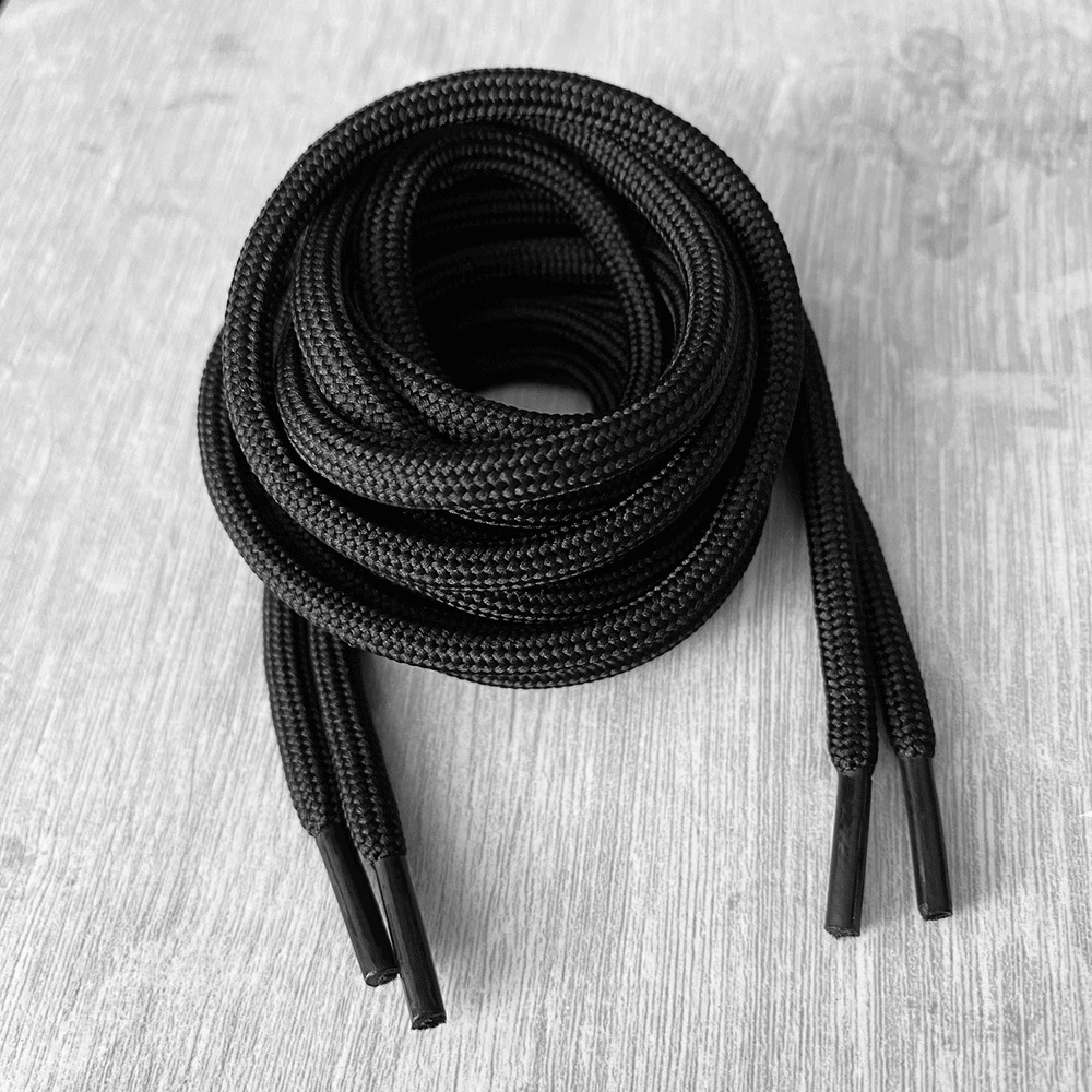 Шнурки, черный, Полиэстер, 180 см  по низкой цене с доставкой в .