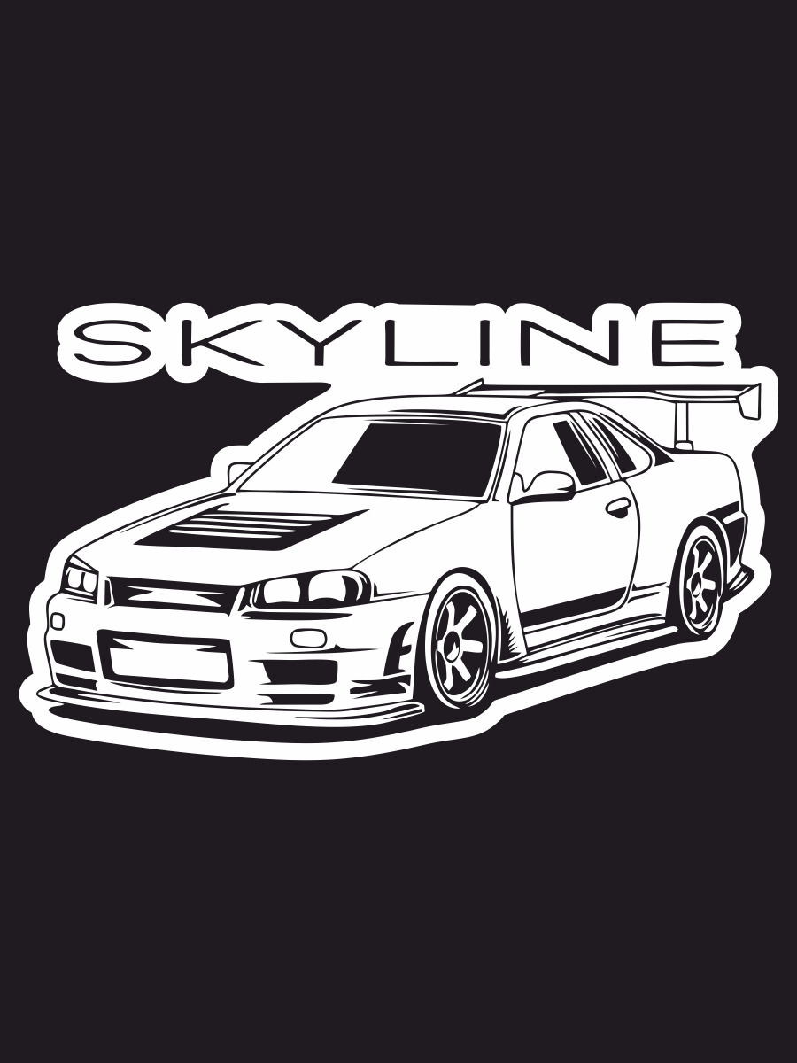 Наклейки на автомобиль, на авто, тюнинг авто - Nissan skyline r34 20х12 см  - купить по выгодным ценам в интернет-магазине OZON (282701235)