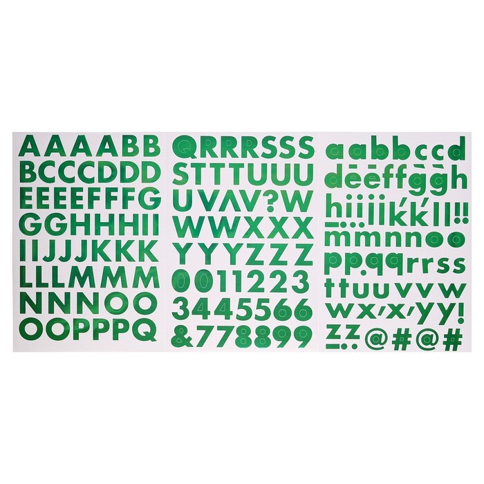Стикеры-алфавит Sticko "Green" 178 шт купить по выгодной цене в ...