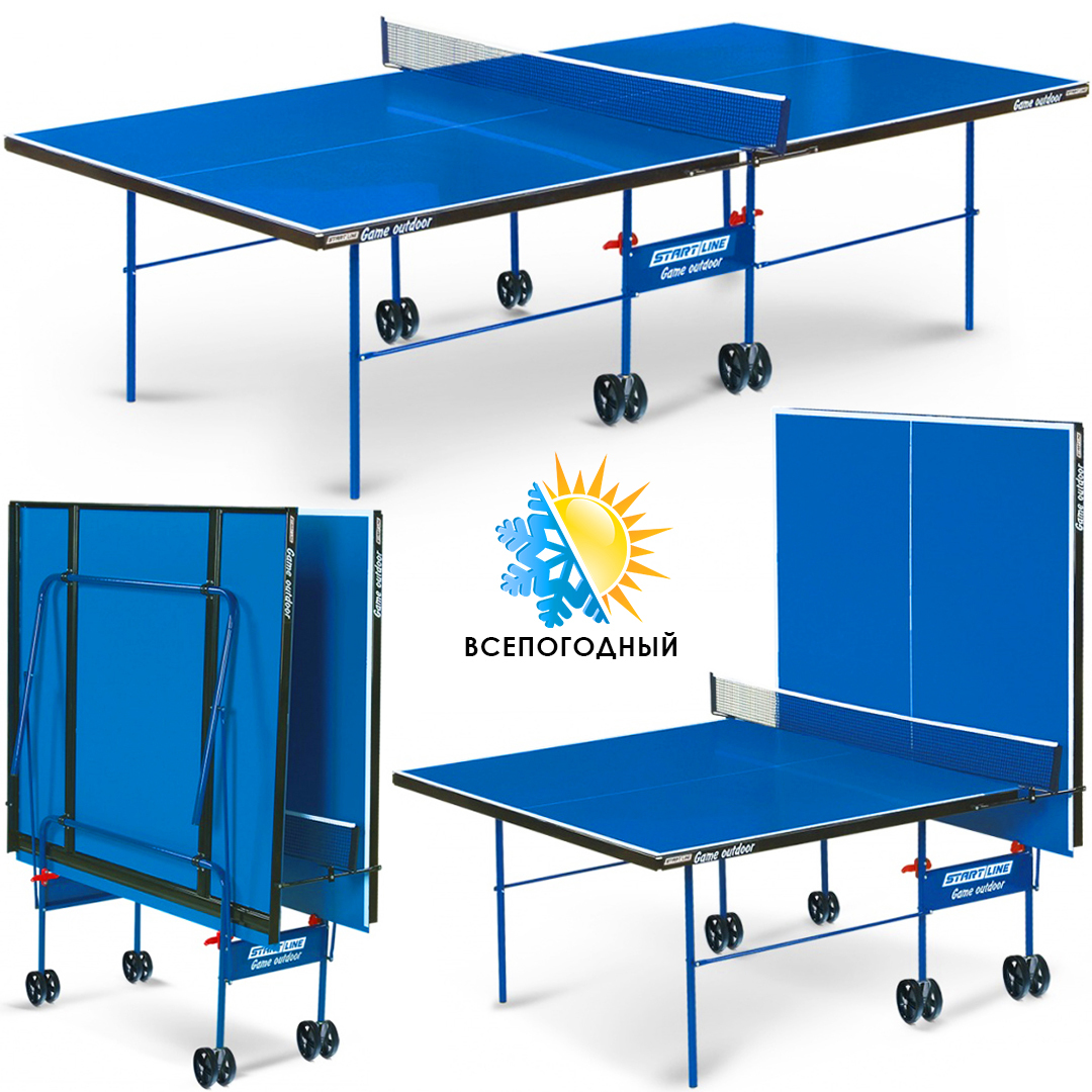 стол теннисный start line game indoor с сеткой blue