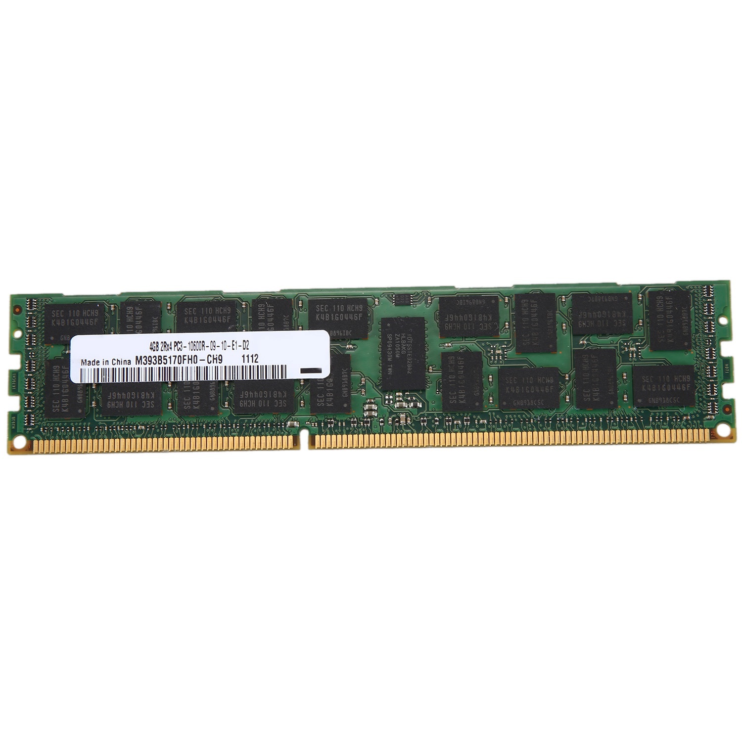 4ГБпамятиDDR3RAM2Rx4PC3-10600R1333МГц1,5ВREGECC240-контактныйсерверM393B5170FH0-CH9