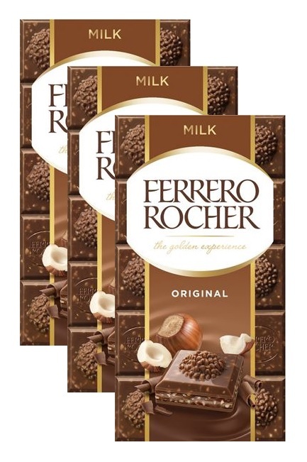 Ferrero Rocher шоколад молочный, 90г х 3 шт — купить в интернет ...
