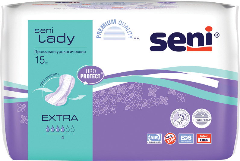 Прокладки урологические женские SENI LADY extra 15 шт.