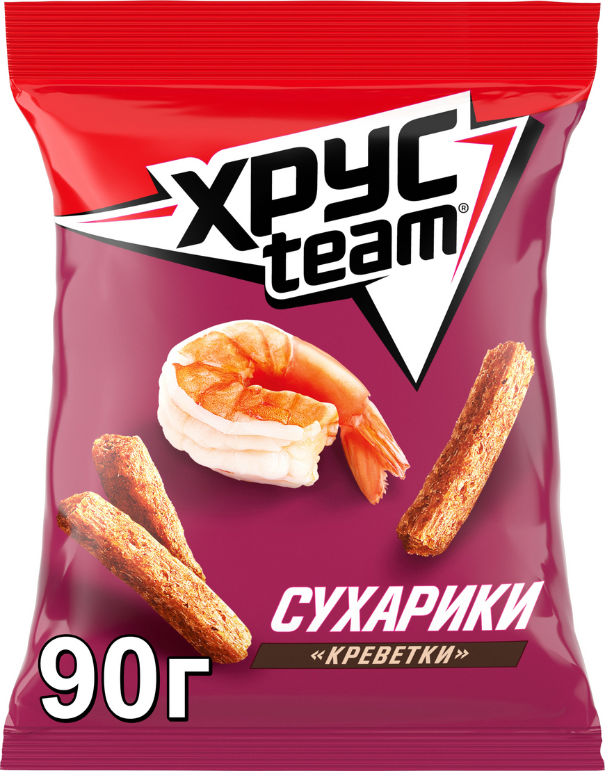 Сухарики Хрусteam К пенному Креветка, 90 г - купить с доставкой по ...