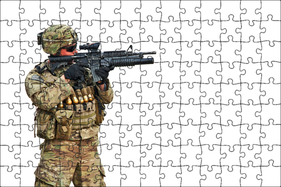 Военный фото на белом фоне