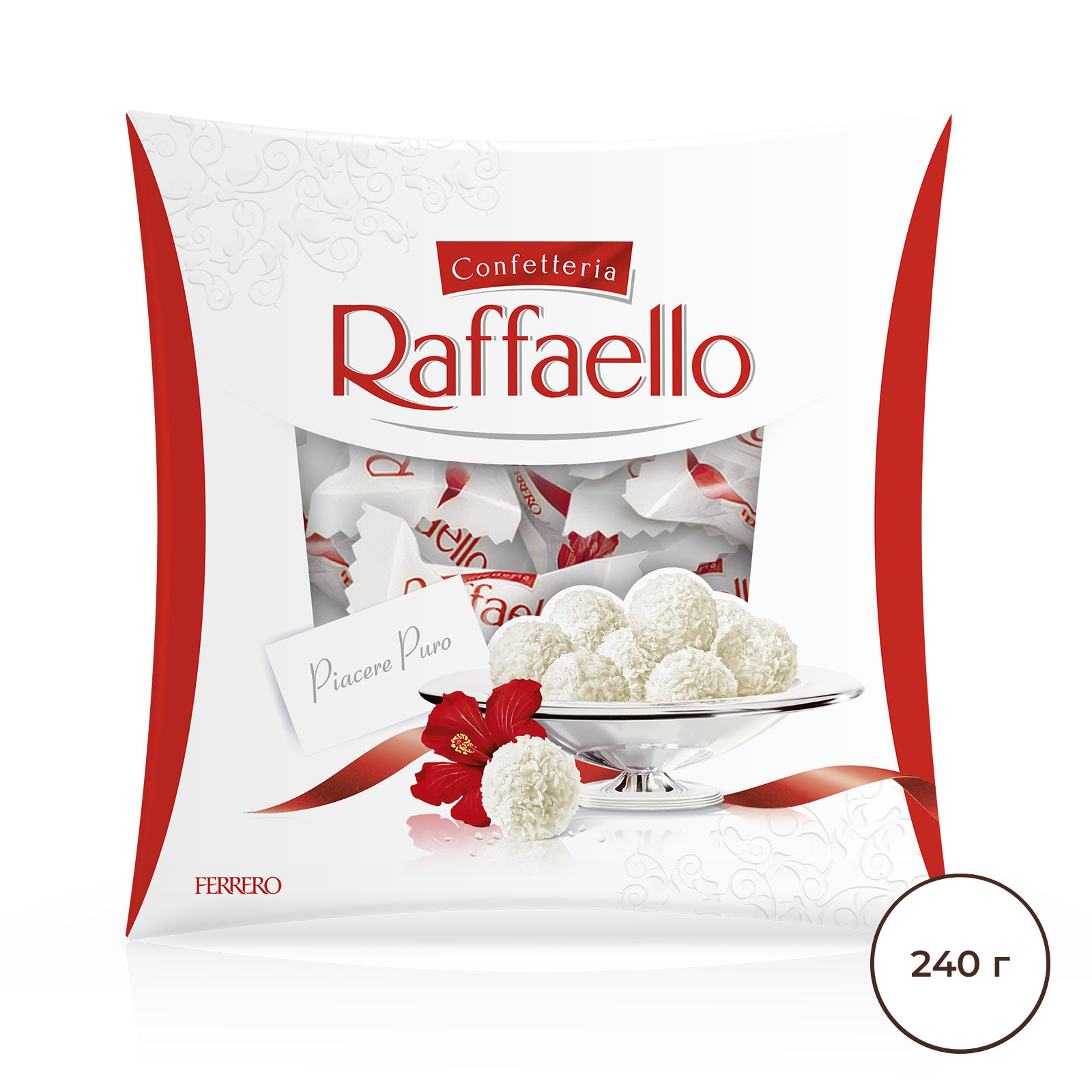 Конфеты в коробке Raffaello, с цельным миндальным орехом, в кокосовой  обсыпке, 240 г - купить с доставкой по выгодным ценам в интернет-магазине  OZON (138860258)