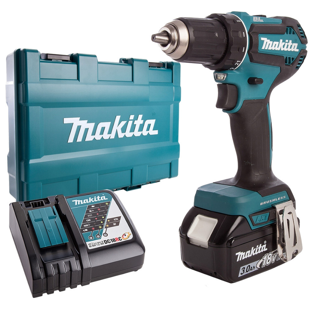 Дрель-шуруповерт Makita DDF 485 RF Li-ion, 18 Вт, 50 Нм - купить по ...