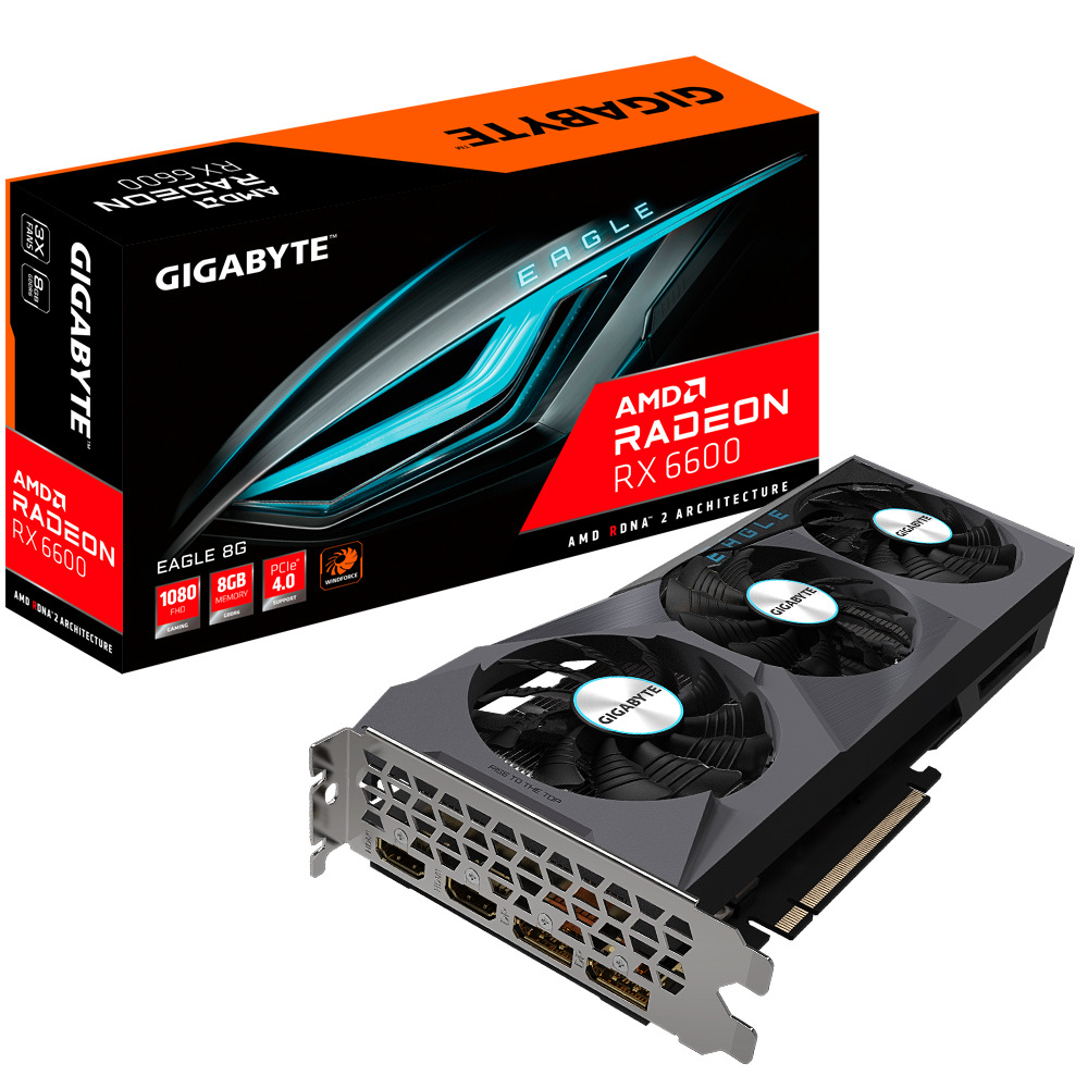 Видеокарта Gigabyte Radeon RX 6600, 8 ГБ GDDR6 - купить по низким ценам в  интернет-магазине OZON (862564639)