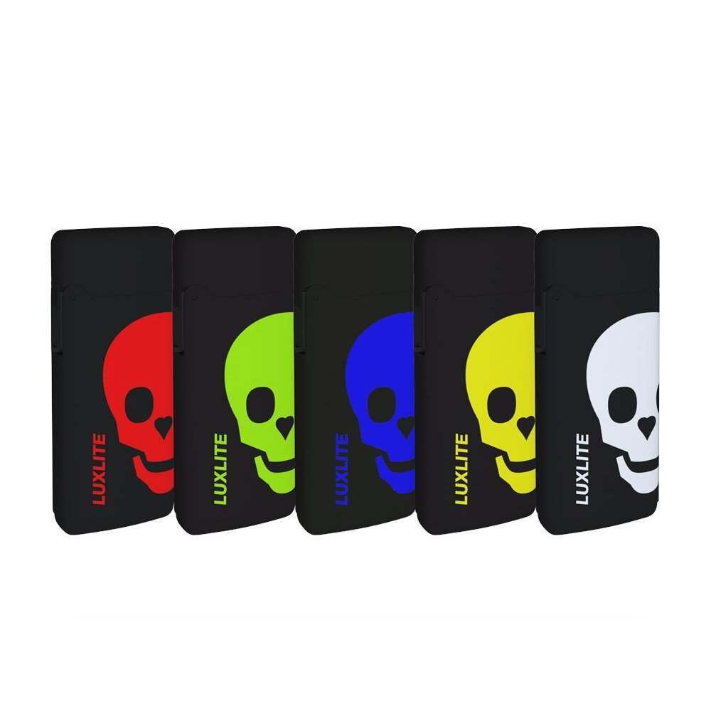 Зажигалка турбо LUXLITE XHD 207 Black Rubber SP Scull 5 штук — купить в ...