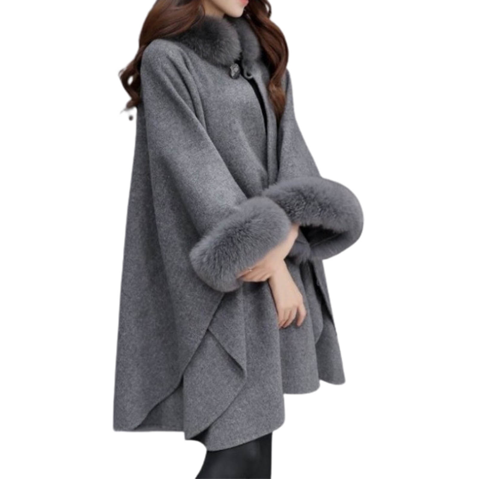 Шерстяное пальто-пончо Zara