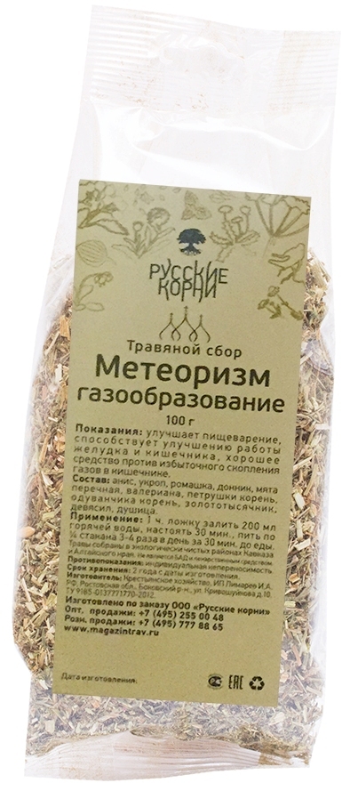 Сбор Метеоризм газообразование 100 гр. Русские Корни — купить в ...