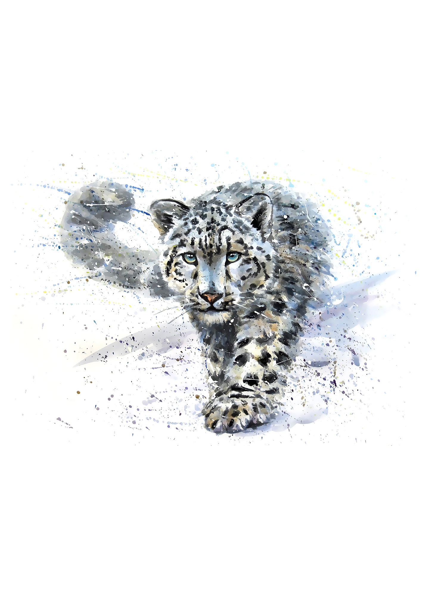 Амурский леопард на досках в снегу картинка на заставку