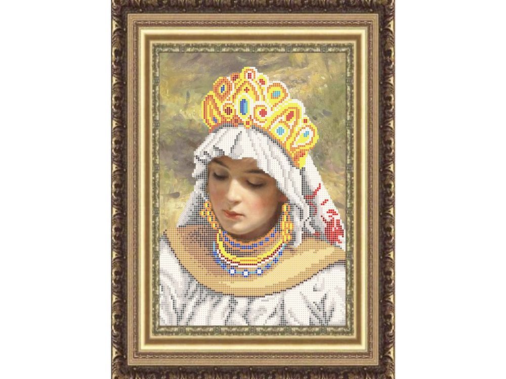 Golden Kite. Русская красавица. Russian Beauty in a Head-dress. (Схема для вышивания)