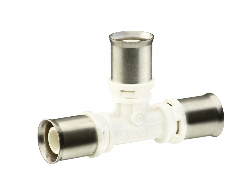 Тройник-пресс alpex-duo XS PPSU 16х16х16, Frankische 82816300 lnd ...