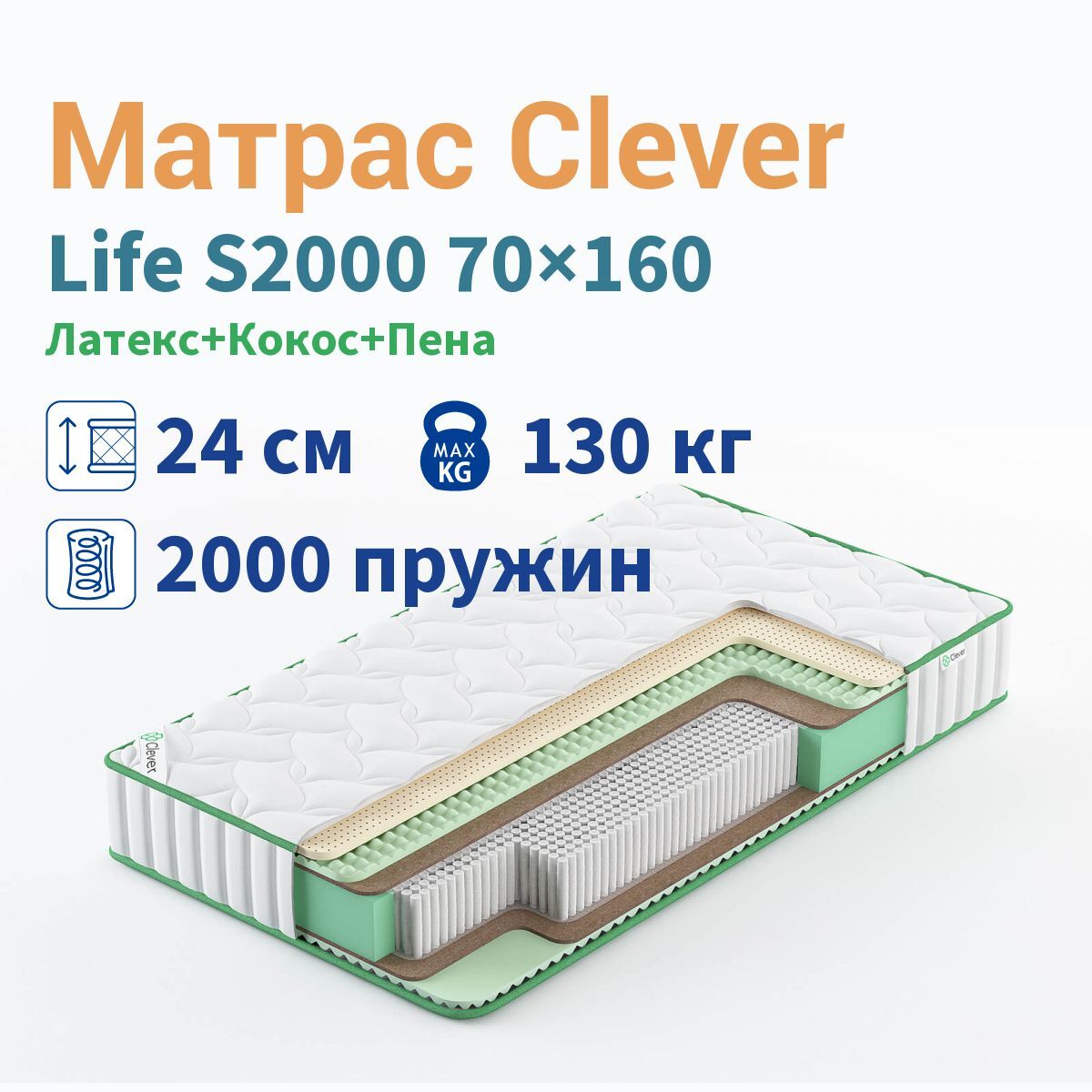 Матрас Clever Life 75x200 см