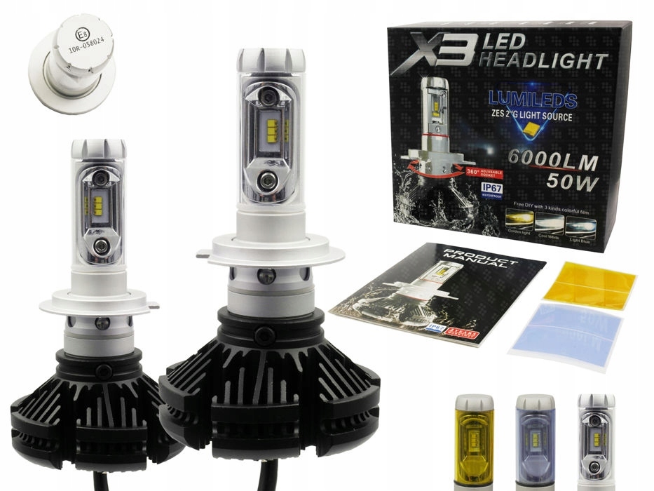 Светодиодная лампа цоколь h7. X3 led Headlight 6000lm 50w h7. Led Headlight 6000 LM h7. Лампочка h4 NTS ledheadlight x3 6000lm, 25w. Светодиодные лампы x3 led Headlight zes 50w/6000lm/h7 пара артикул.