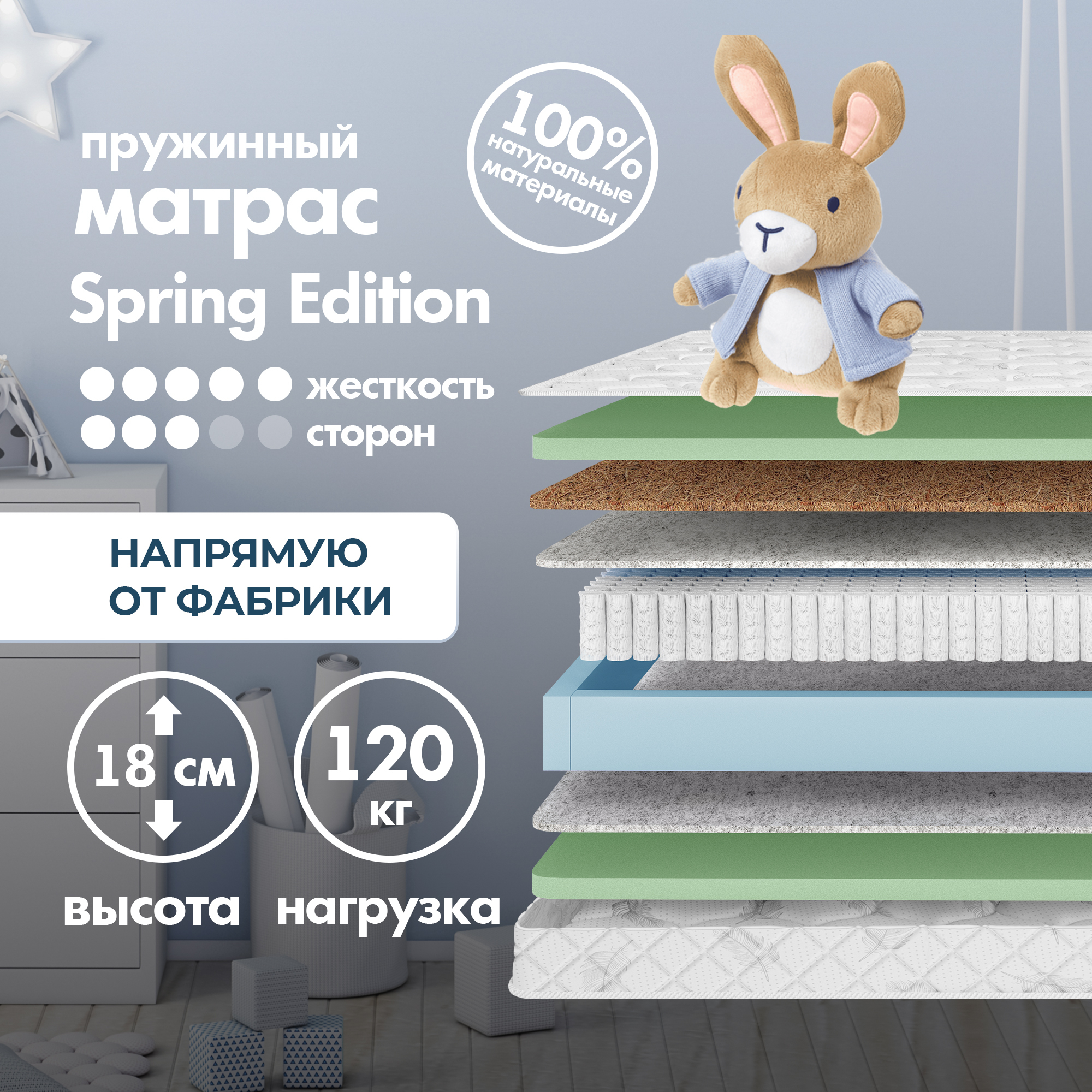 Dreamtec Матрас Spring Edition, Независимые пружины, 80х160 см