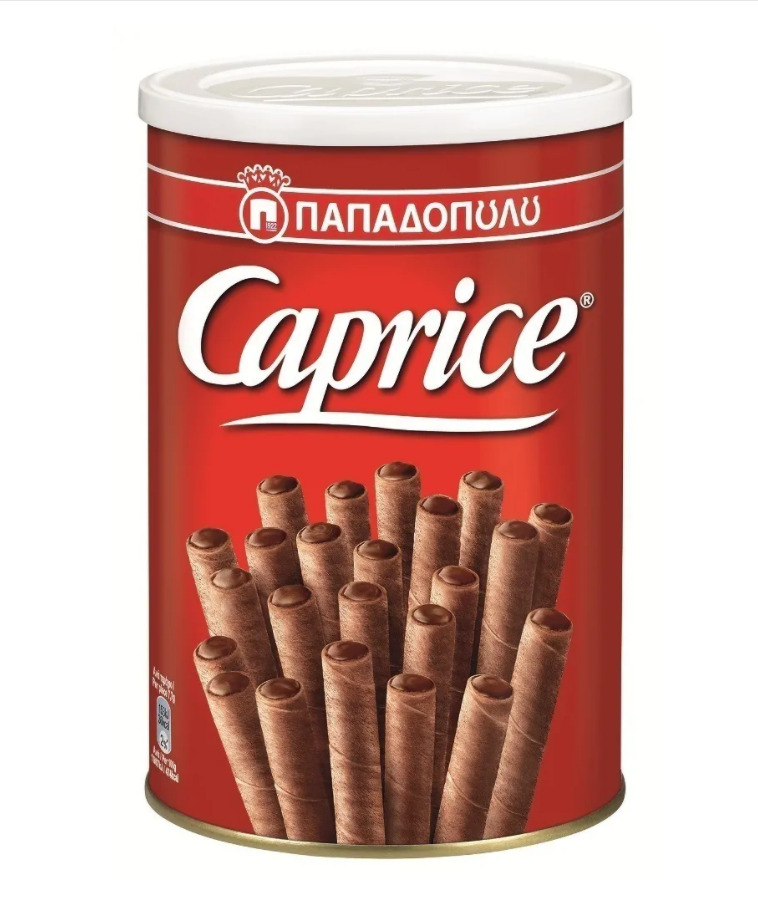 Вафли венские "Caprice" с фундуком и шоколадным кремом 400г, продукты и сладости из Греции