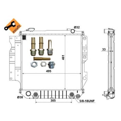 495 032. Радиатор NRF 53429.