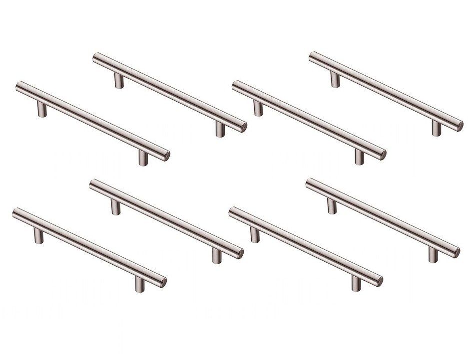 Мебельнаяручка-рейлингизнержавеющейстали128мм/178мм,D12мм,хромглянцевый8шт