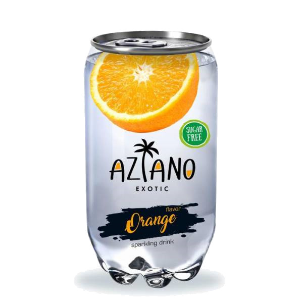 Напиток газированный Aziano Orange 350 мл (упаковка 12 шт)