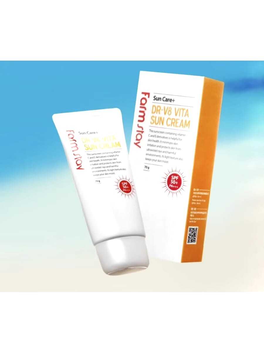 Солнцезащитный крем витаминизированный farmstay dr-v8 vita sun cream spf 50/pa+++. Фарм стей крем для лица dr v 8 vita sum. Essence sun cream spf50+витаминный солнцезащитный крем. Солнцезащитный крем spf 50 farm stay. Huxley солнцезащитный крем.