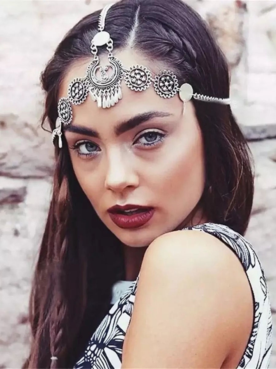 Silver Headdress Silver head Chain Boho Headdress Boho hair