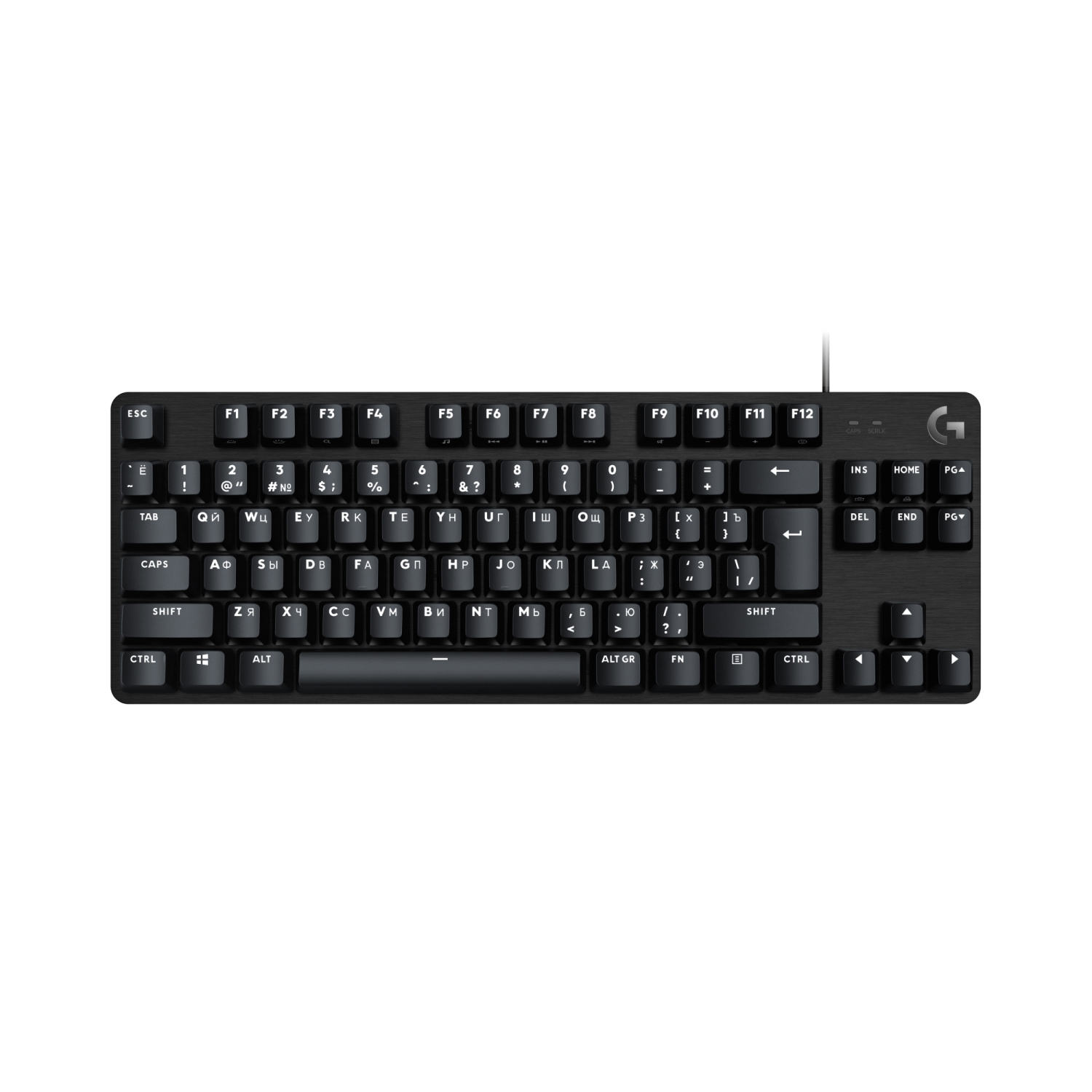 LogitechGИгроваяклавиатурапроводнаяG413TKLSE,(TactileBrown),Русскаяраскладка,черный