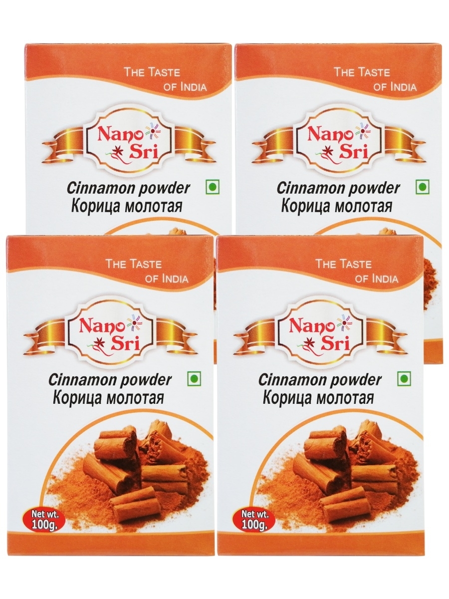 Корица молотая (Cinnamon Powder) Nano Sri, 100 г - 4 шт