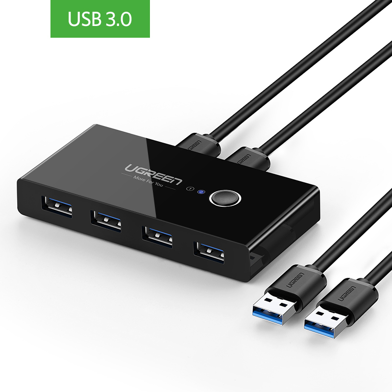 Разветвитель портов с переключателем Ugreen, 4 х USB 3.0 (30768)