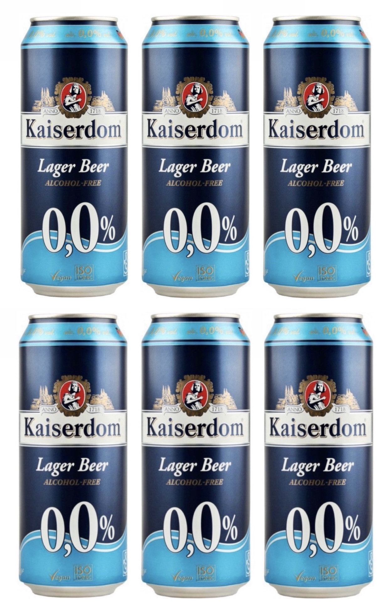 Пиво безалкогольное Kaiserdom Lager светлое, 6шт по 0,5л, Германия