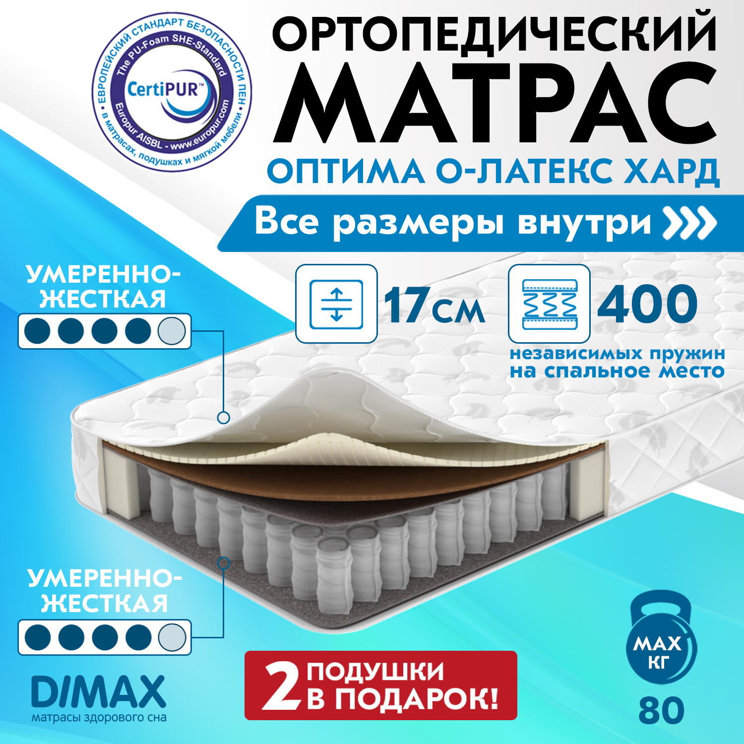 Матрас Dimax Оптима премиум Фоам Хард