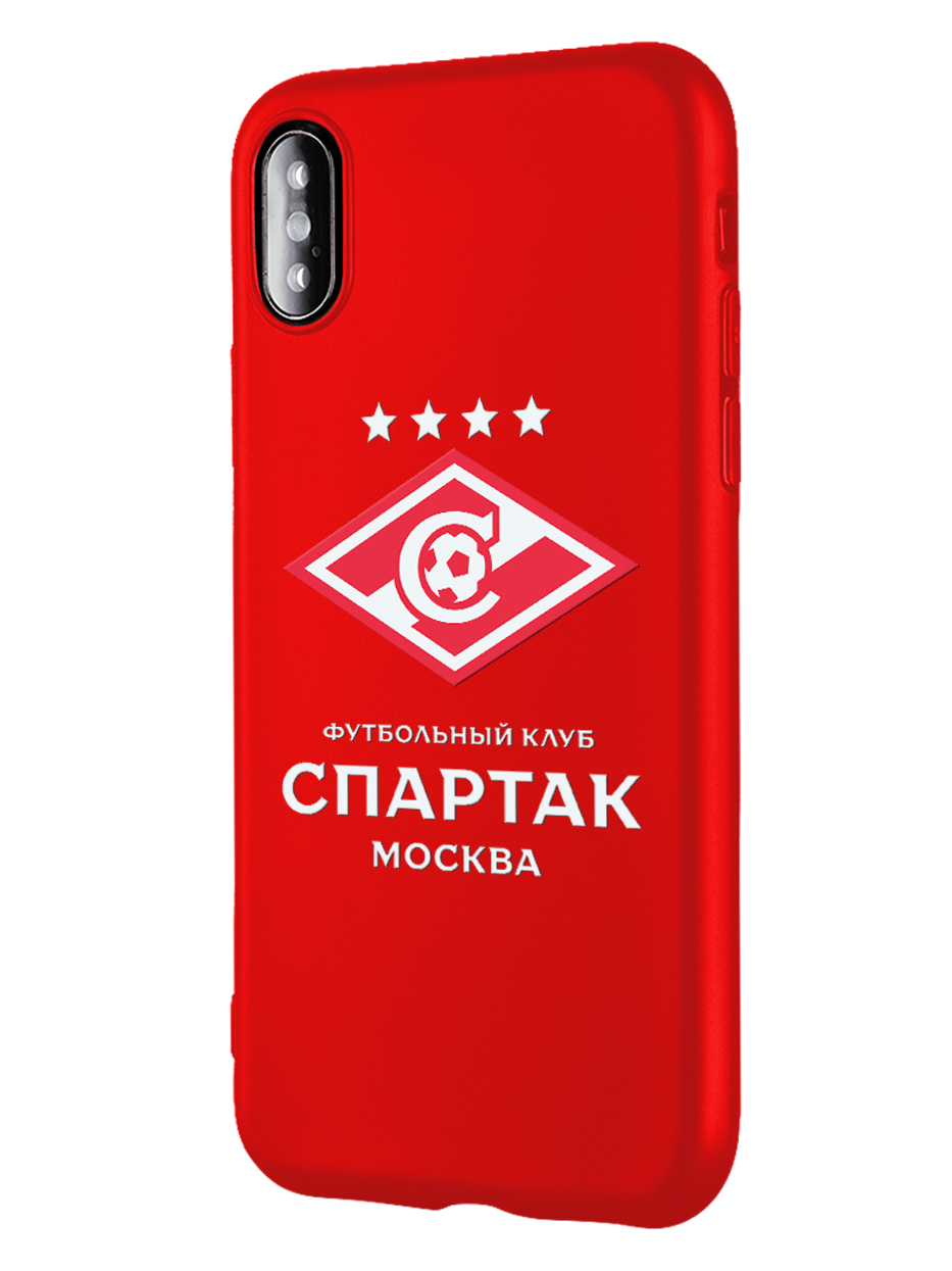 Силиконовый чехол Mcover для iPhone XS/X (Айфон Икс (Икс Эс), Футбольная  команда Спартак - купить с доставкой по выгодным ценам в интернет-магазине  OZON (643274525)