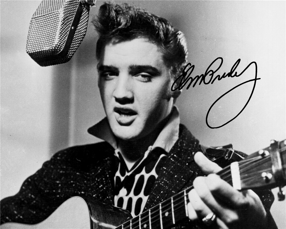 Певец 50 годов фото Автограф Элвис Пресли - Автограф Elvis Presley King Of Rock And Roll - Фото с ав